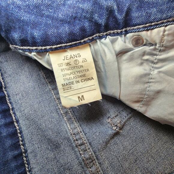 Jean Distressed Cuff Denim Shorts Women SZ Medium - Picture 6 of 10